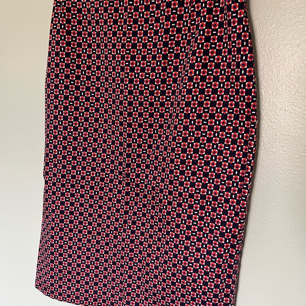 Alex Marie Navy and Red Geometric Skirt